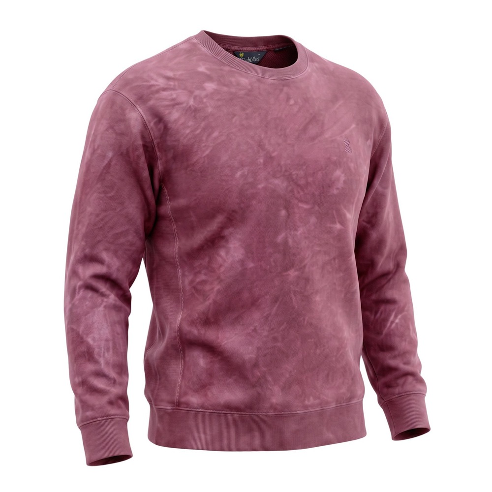 Chubbies The Cozy Rosy Pebble Wash Comfort Crewneck Sweatshirt Mauve Pink Mens L
